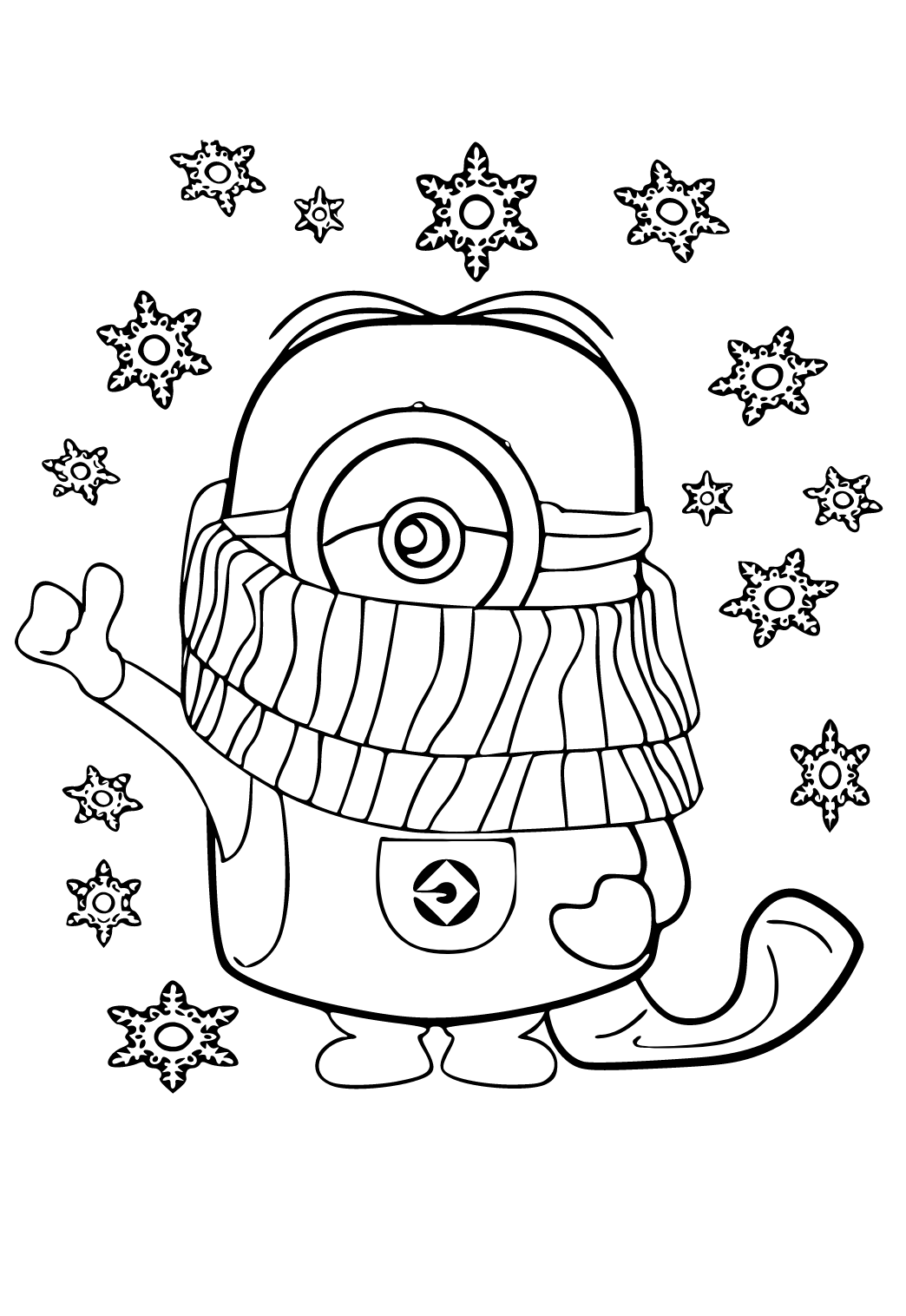 Free printable new year minion coloring page sheet and picture for adults and kids girls and boys