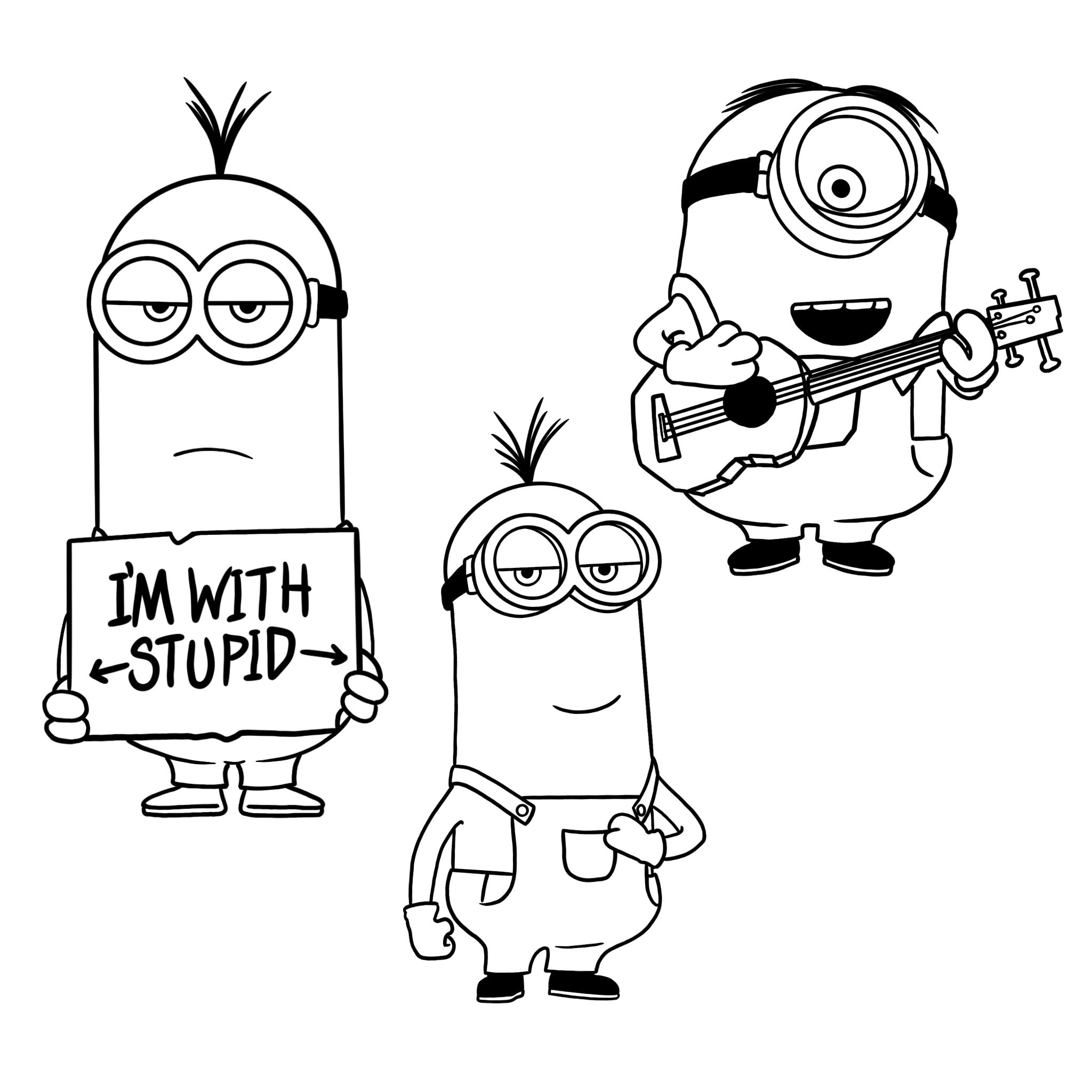Minions svg png jpeg digital downloadminions decal minions vector minions for vinyl cutter