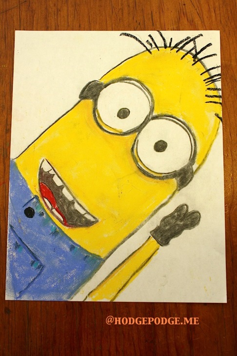 Despicable me minion chalk art tutorial