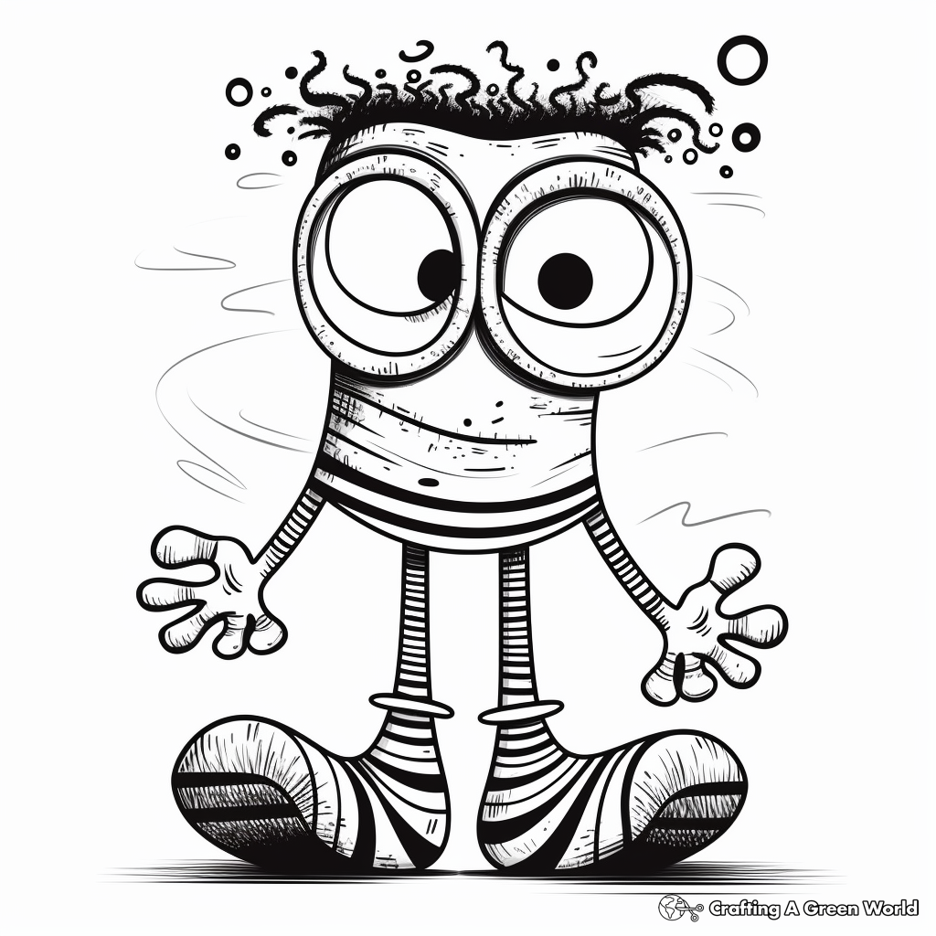 Crazy socks coloring pages