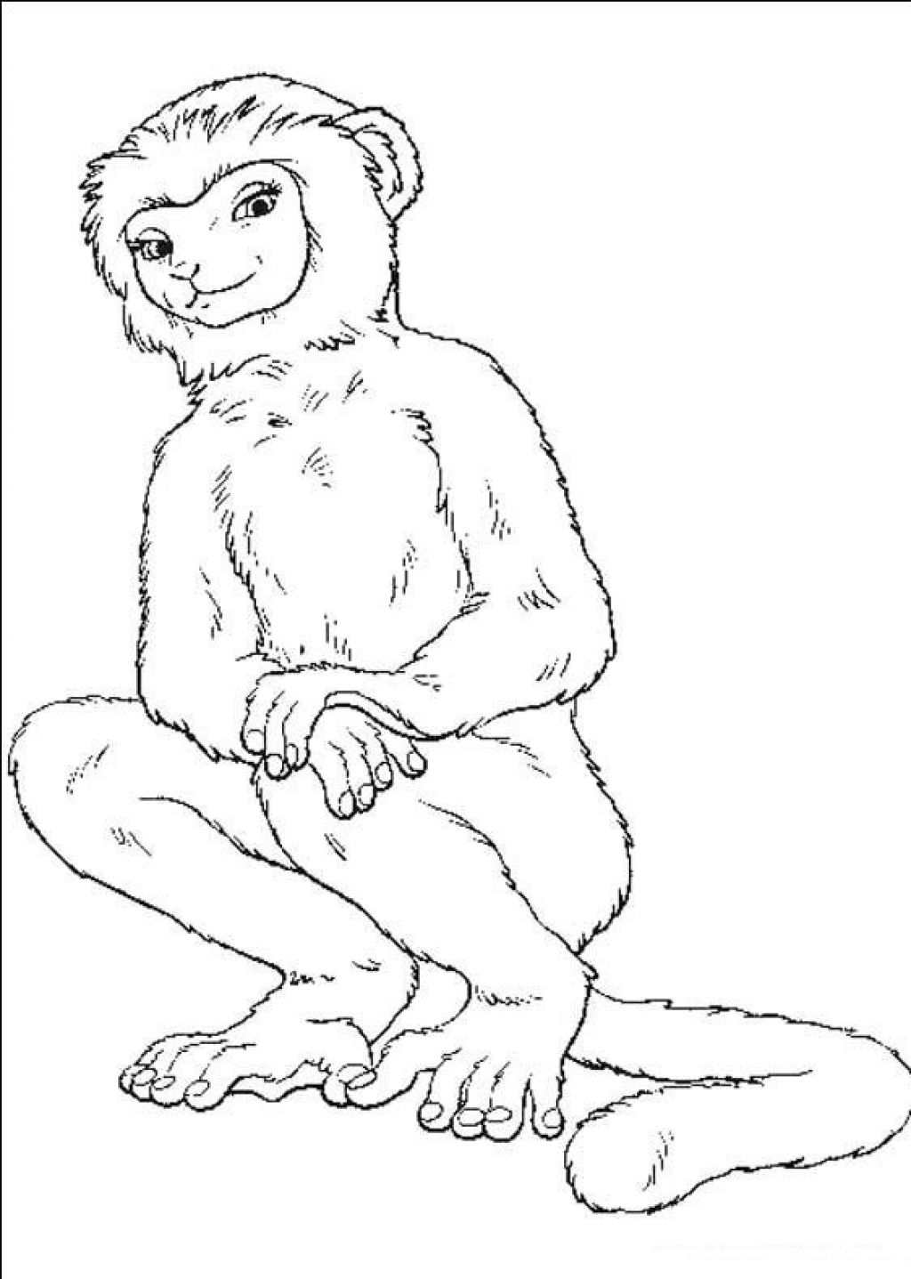 Free printable monkey coloring pages for kids