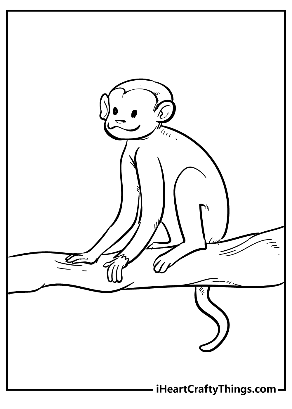 Monkey coloring pages free printables