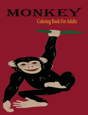 Monkey coloring book for adults