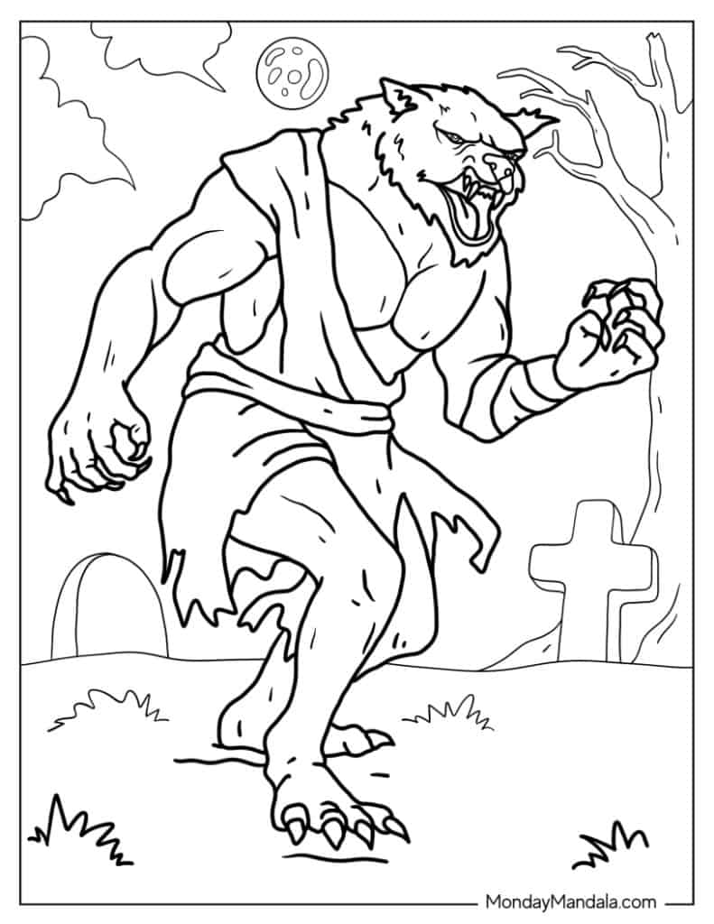 Monster coloring pages free pdf printables
