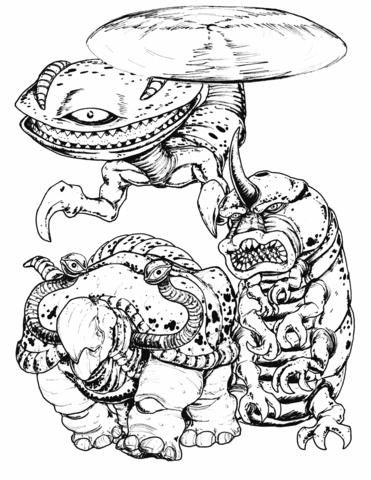 The mega monsters coloring page free printable coloring pages