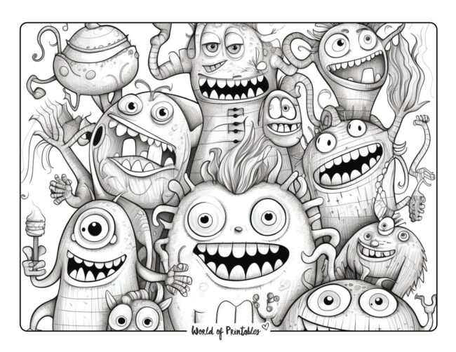 Monster coloring pages