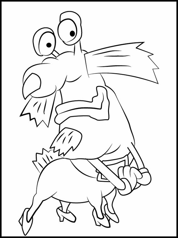 Real monster character colouring image