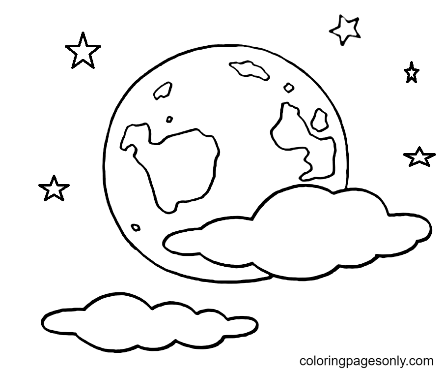 Moon coloring pages printable for free download