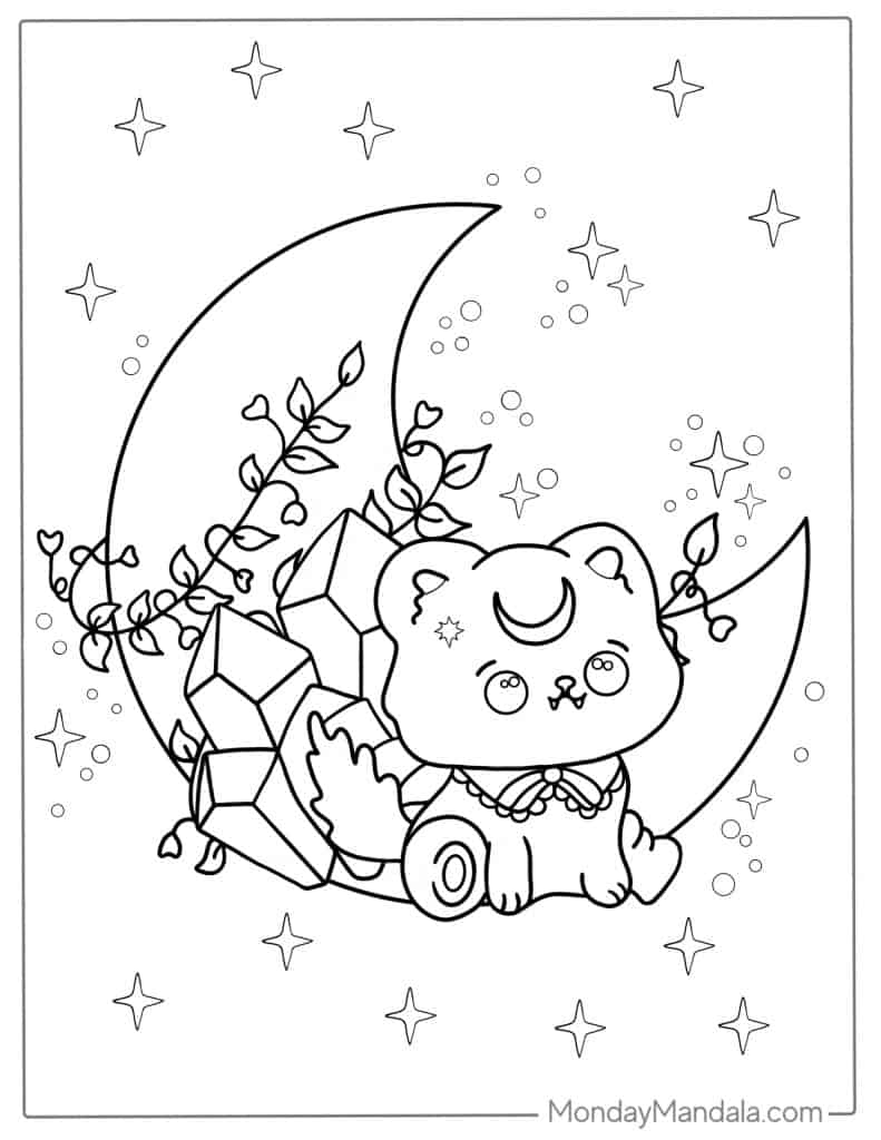 Moon coloring pages free pdf printables