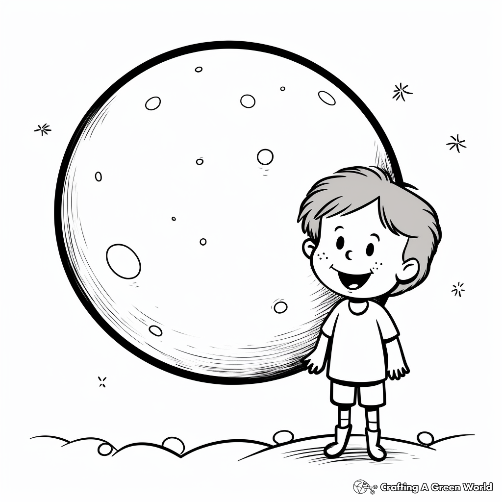 Crescent moon coloring pages