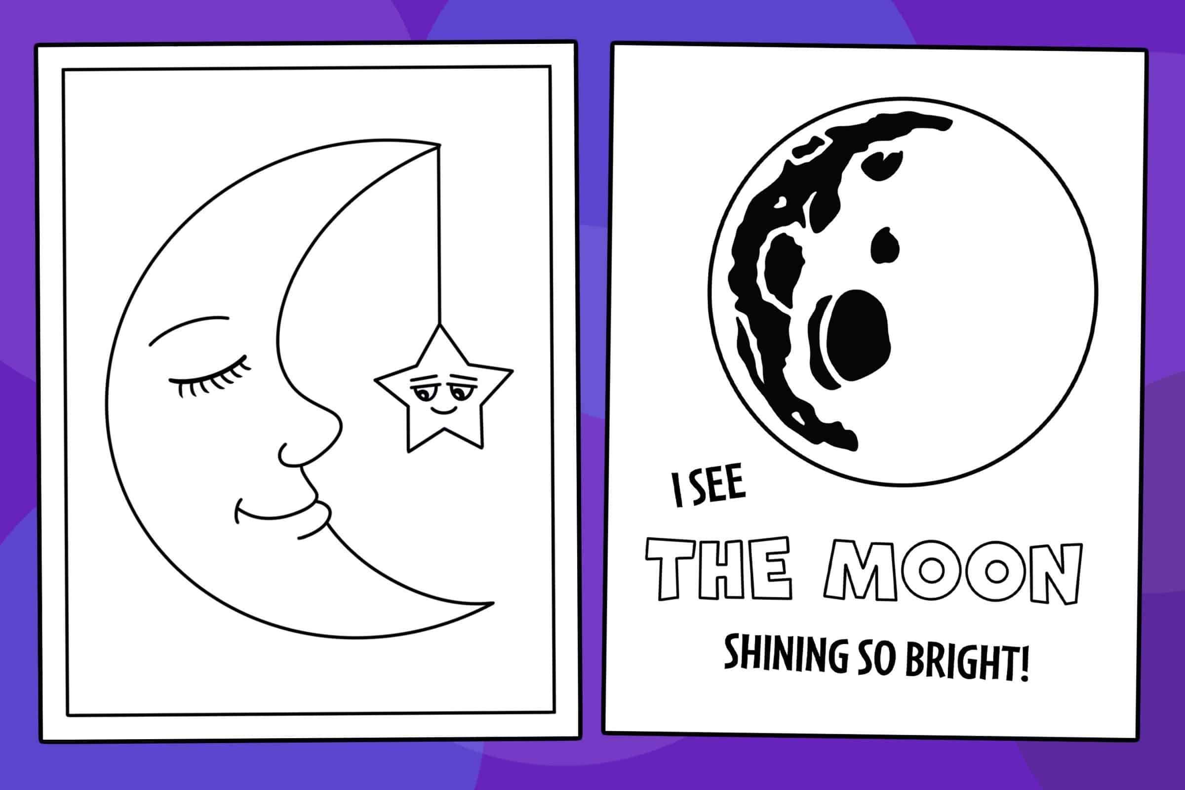 Free coloring pages of the moon â the hollydog blog