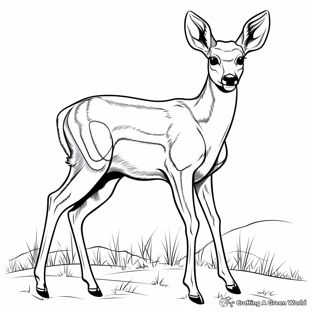 Mule deer coloring pages