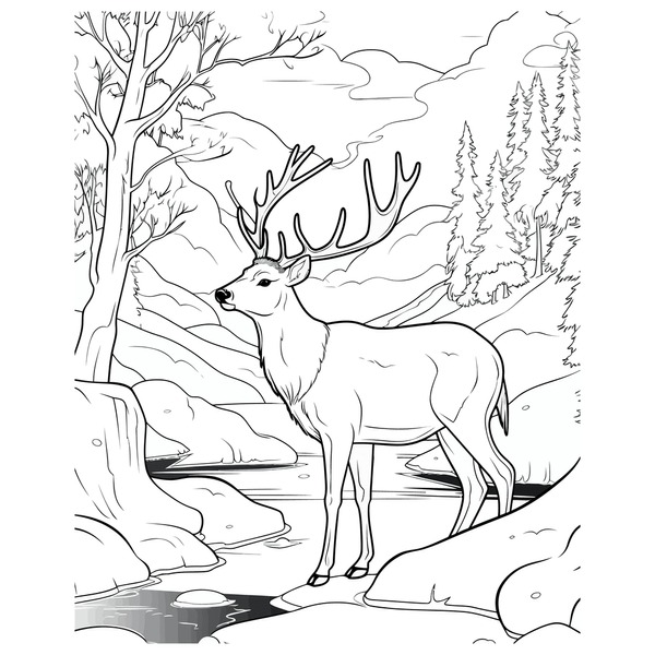 Thousand colourful deer royalty