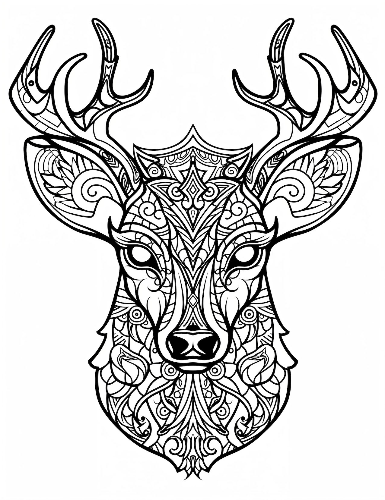 Enchanting deer coloring pages for kids and adults