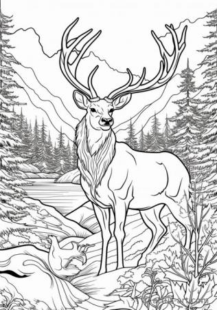 Mule deer coloring pages free download artus art