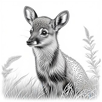 Page deer engraved illustration images