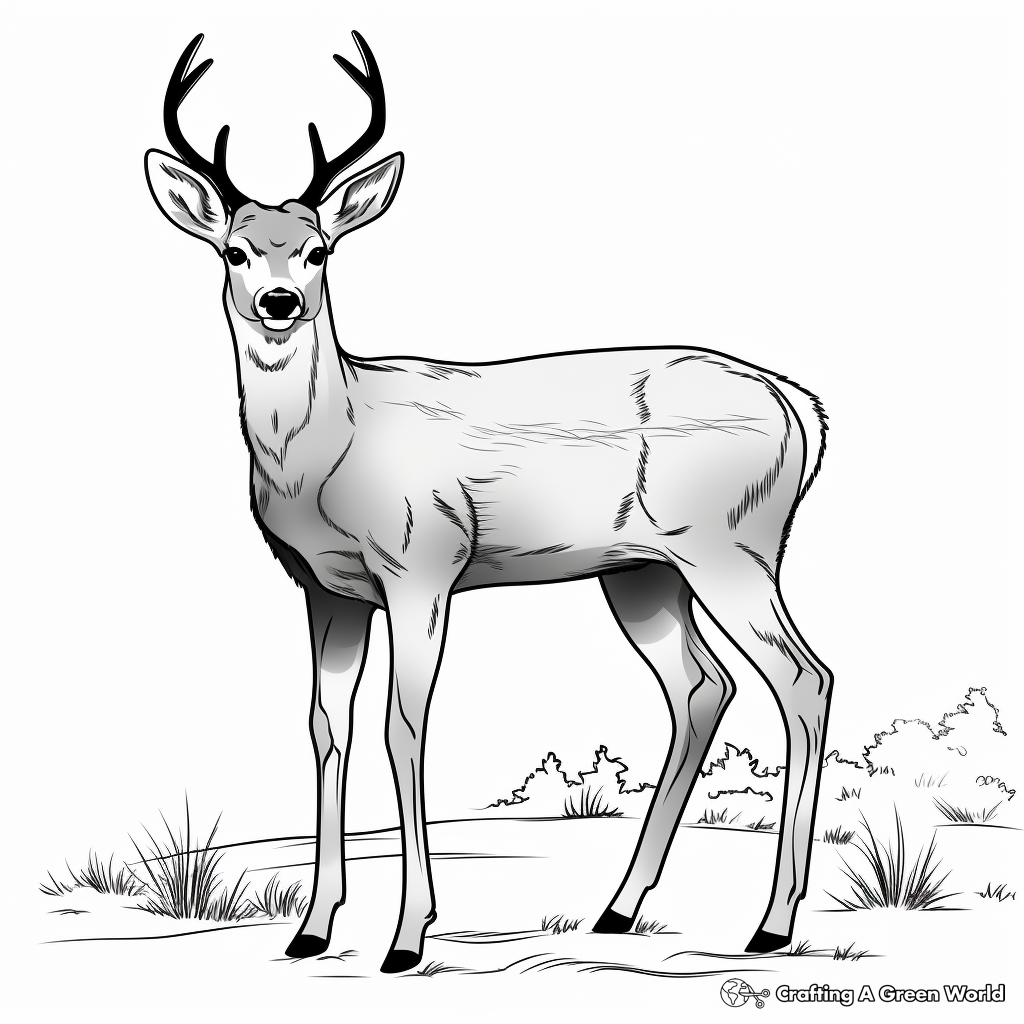 Mule deer coloring pages