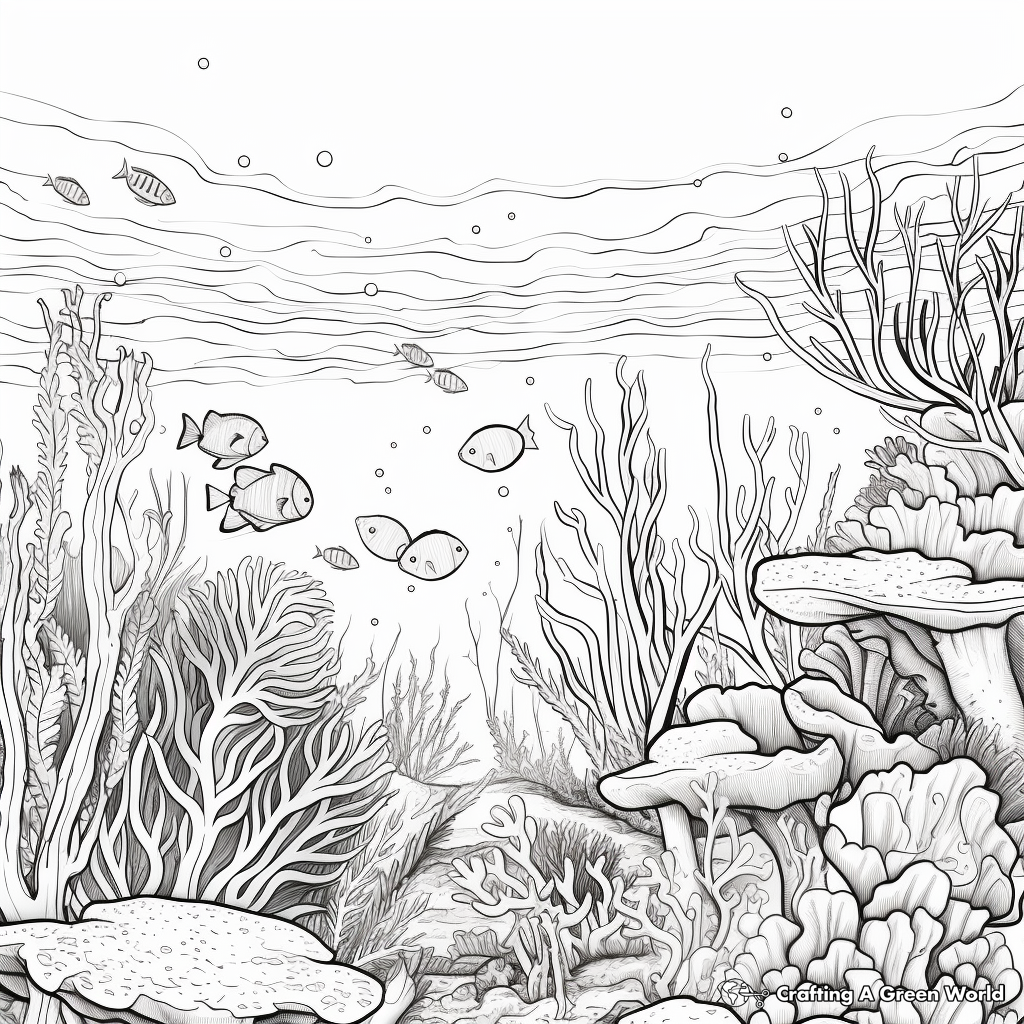Realistic ocean coloring pages