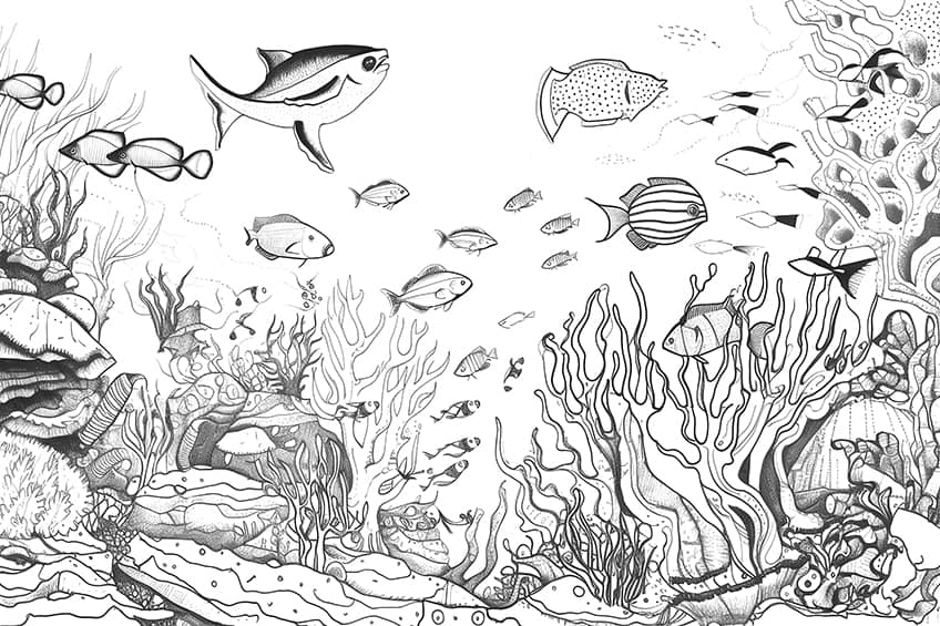 Fish coloring pages