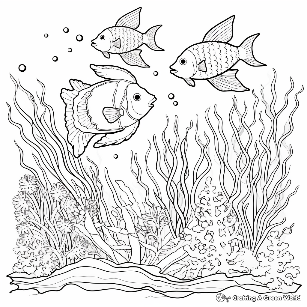 Aquatic coloring pages