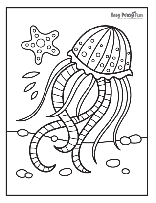 Jellyfish coloring pages
