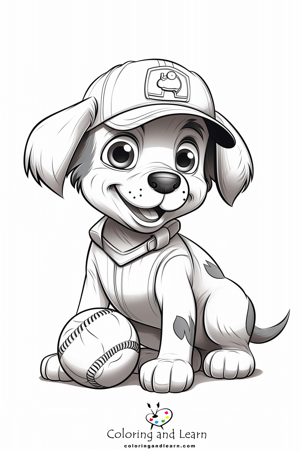 Realistic dog coloring pages