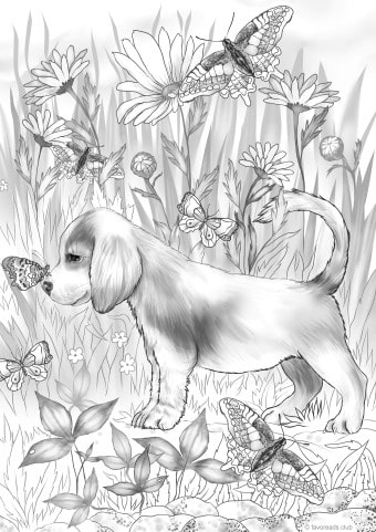 Friendly puppy â favoreads coloring club
