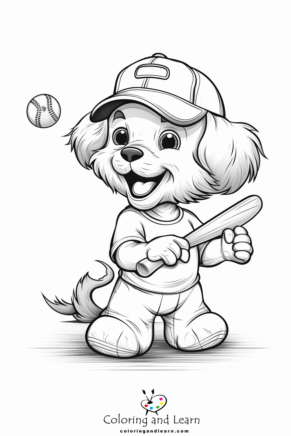 Realistic dog coloring pages