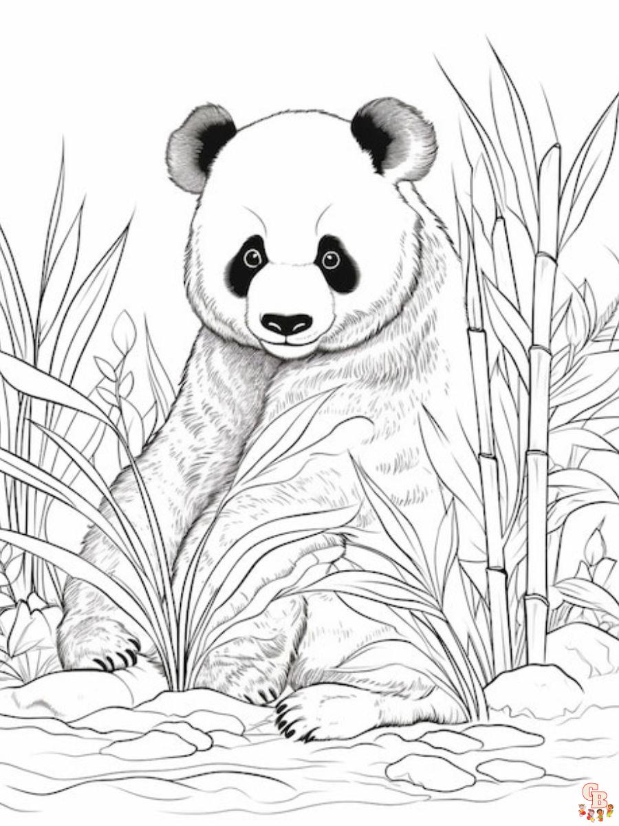 Discover the panda coloring pages