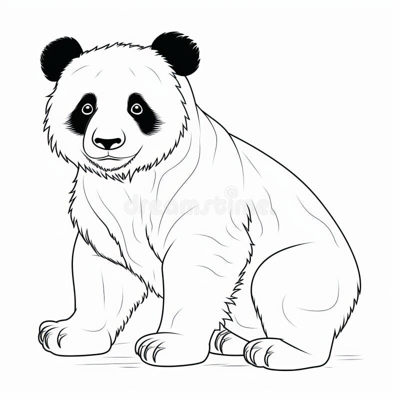 Panda bear coloring page stock illustrations â panda bear coloring page stock illustrations vectors clipart