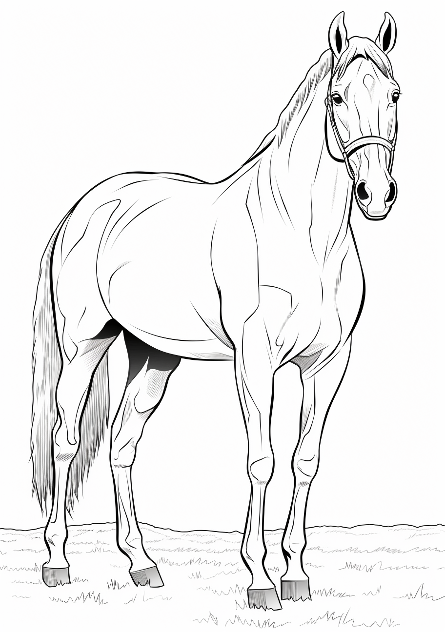Detailed art horse coloring s