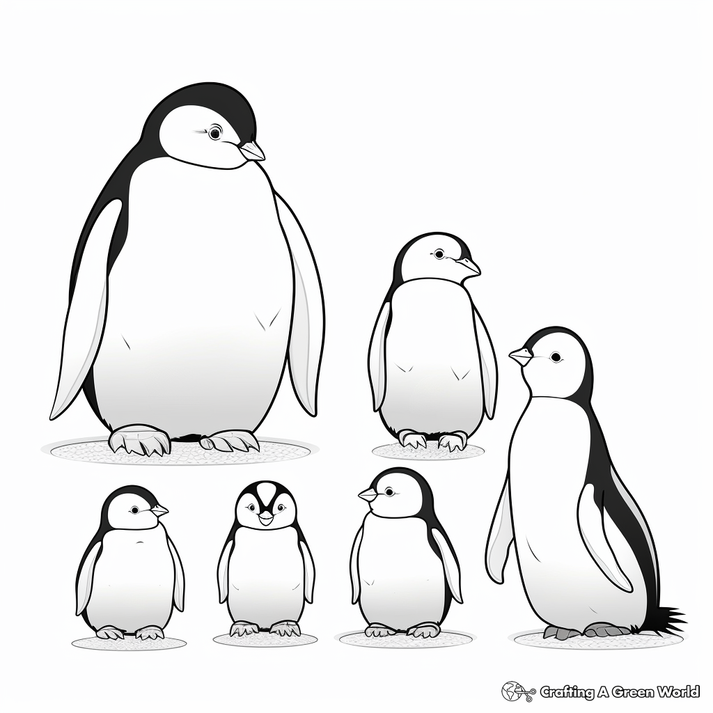 Baby penguin coloring pages