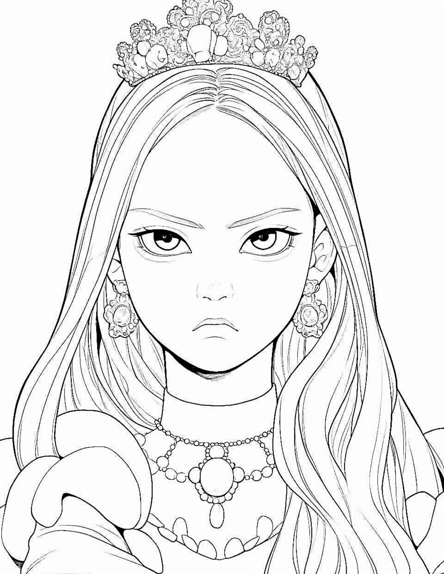 Gorgeous princess coloring pages for kids and adults