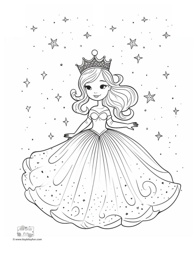 Free printable princess coloring pages