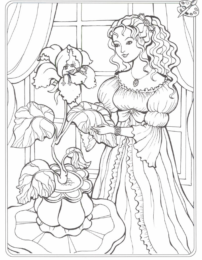 Kids under princess coloring pages part