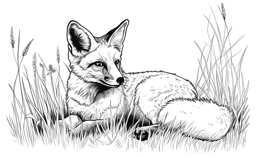 Fox coloring pages