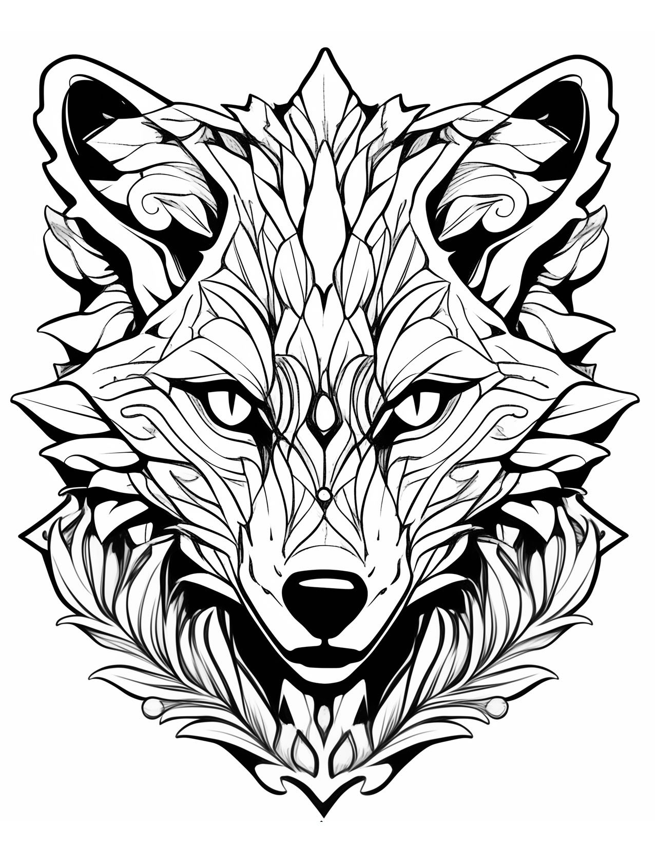 Creative fox coloring pages for kids and adults
