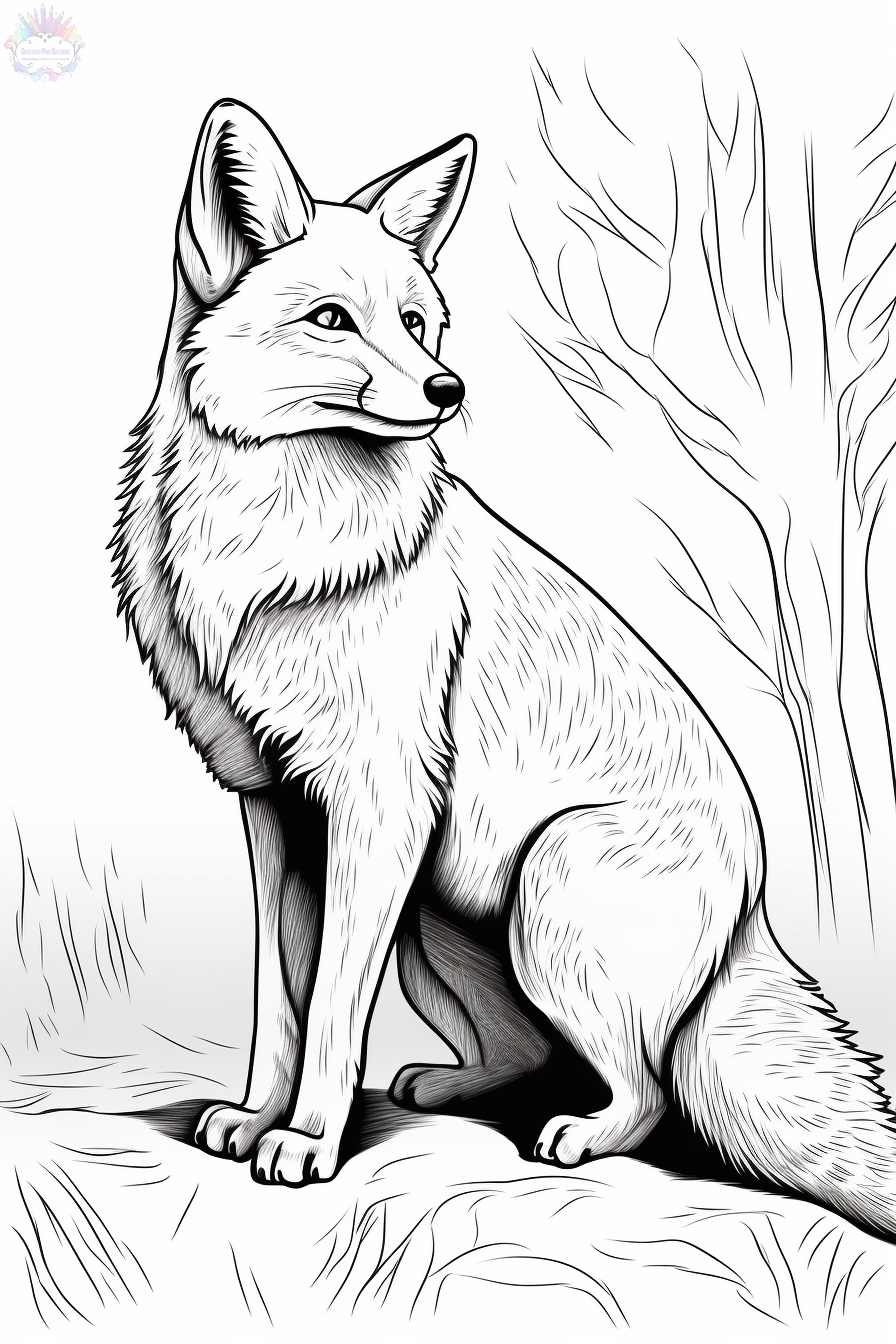 Fox coloring pages