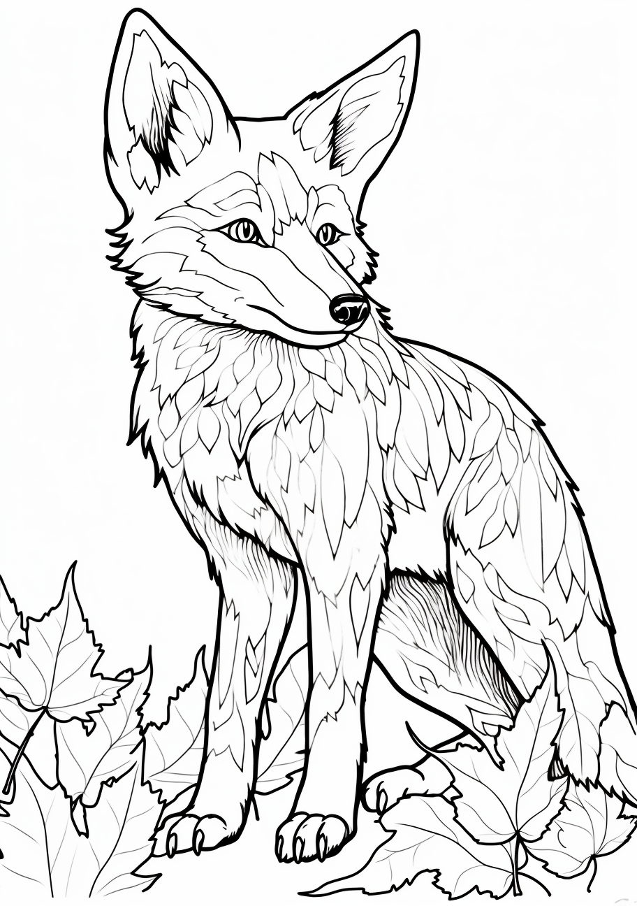 Fox coloring s artistic printable and fun designs coloring