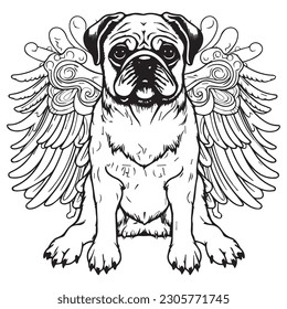 Pug coloring book images stock photos d objects vectors