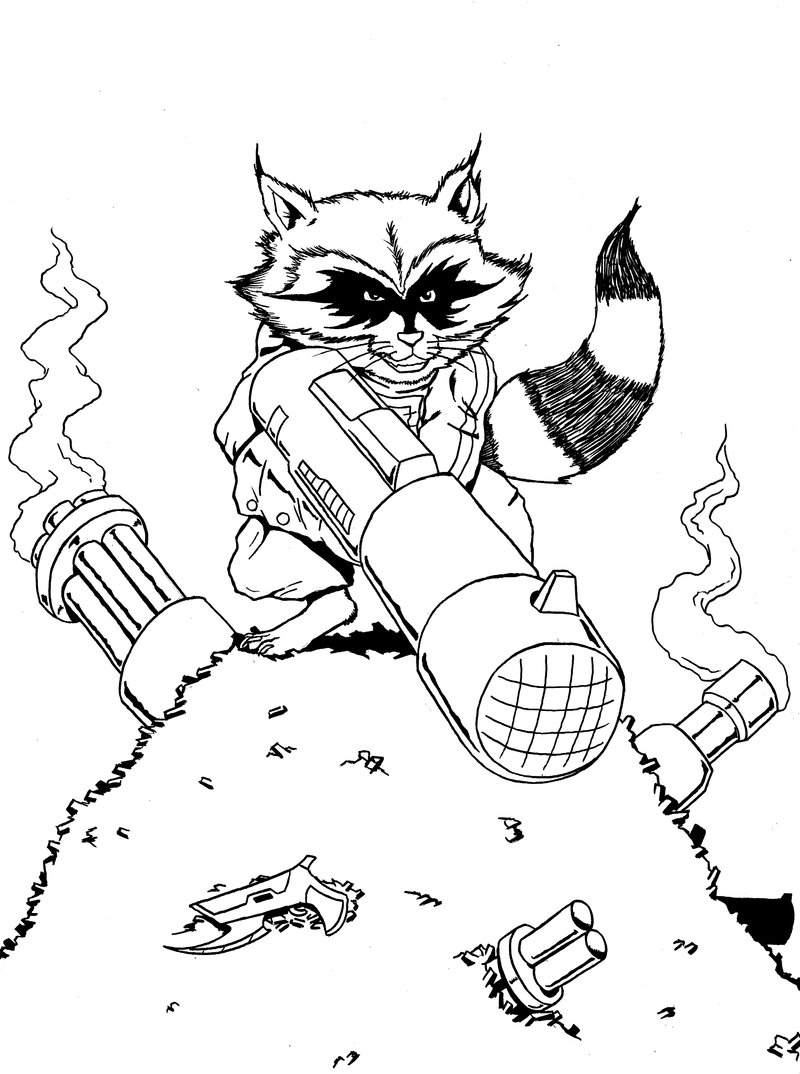 Free printable raccoon coloring pages for kids