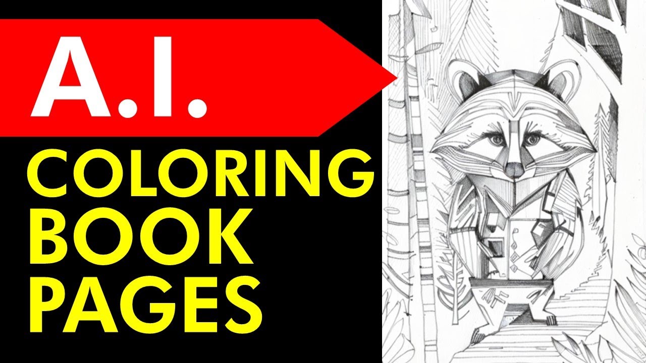 How to create coloring book pages for digital download using artificial intelligence for free