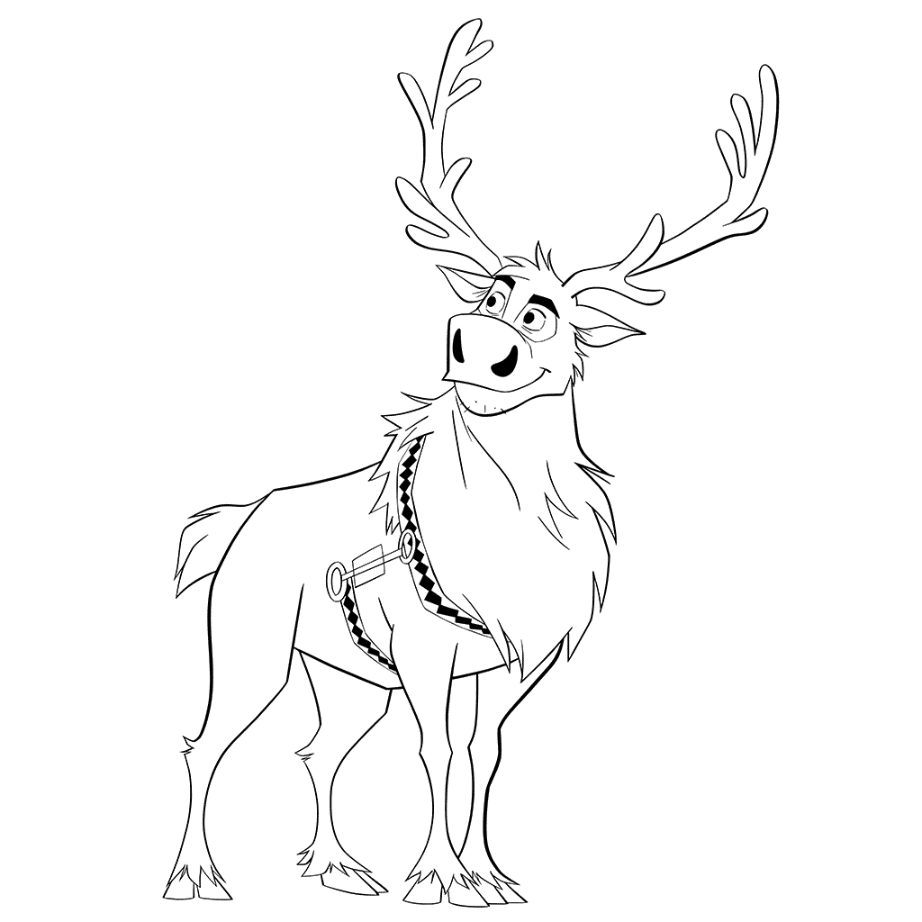 Free printable reindeer coloring pages for kids