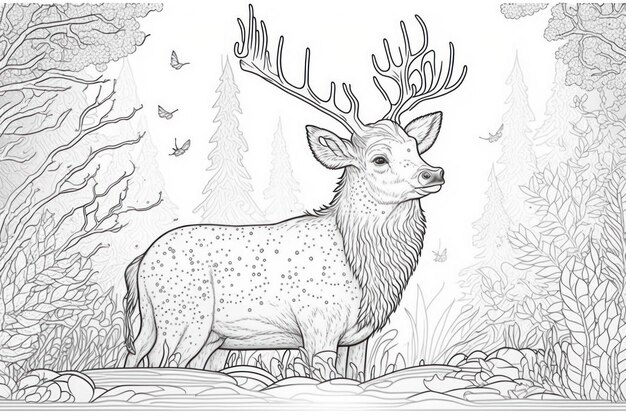 Page reindeer coloring pages free printable images