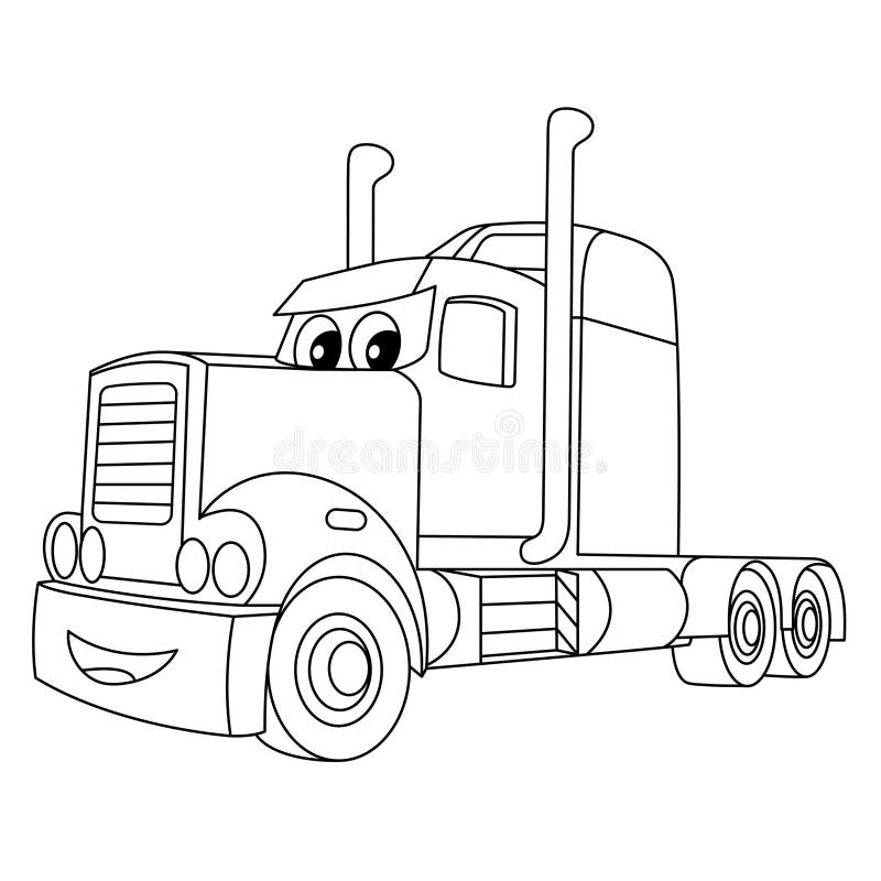 Big truck coloring stock illustrations â big truck coloring stock illustrations vectors clipart