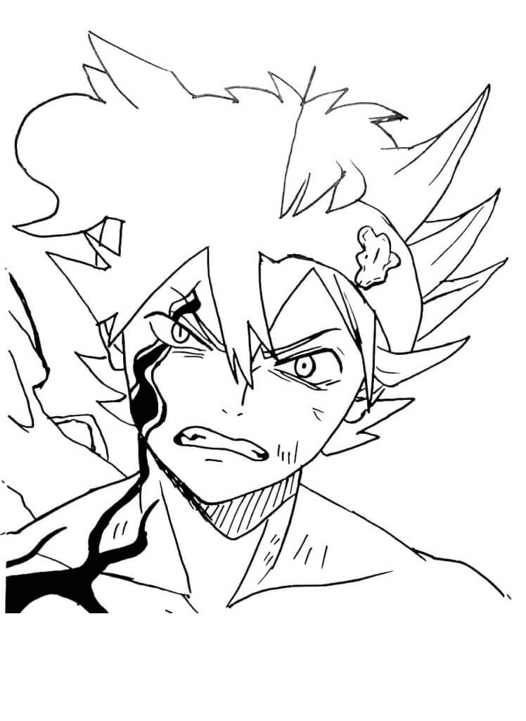Black clover coloring pages printable for free download