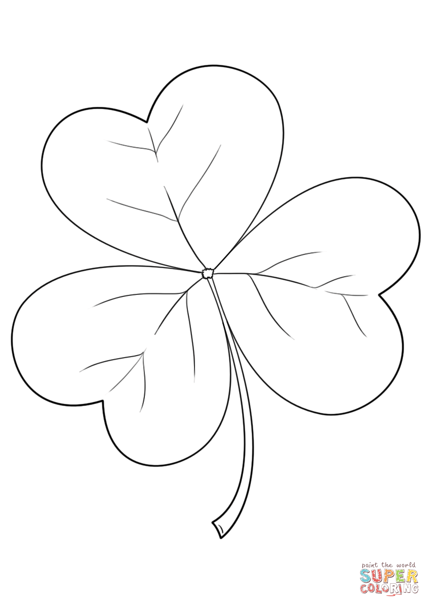 Irish shamrock coloring page free printable coloring pages