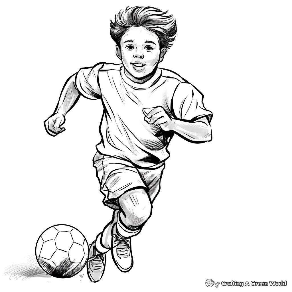 Realistic football coloring pages