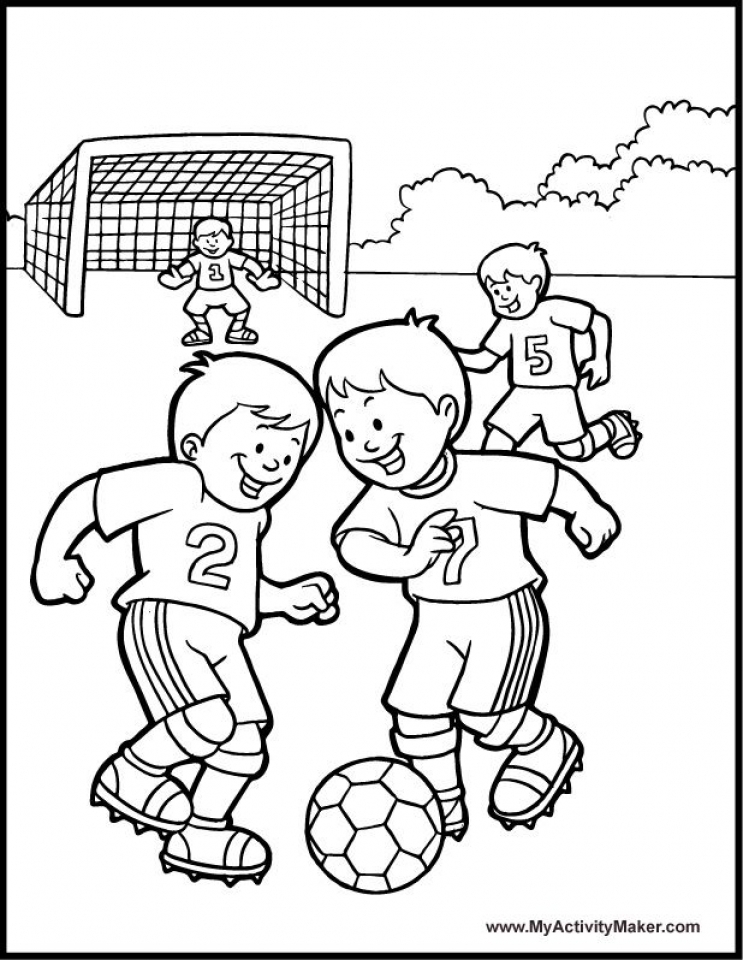 Free printable soccer coloring pages