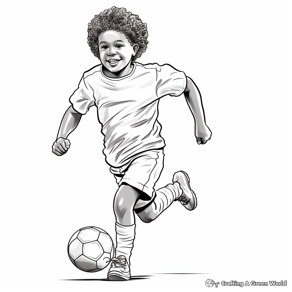 Realistic football coloring pages